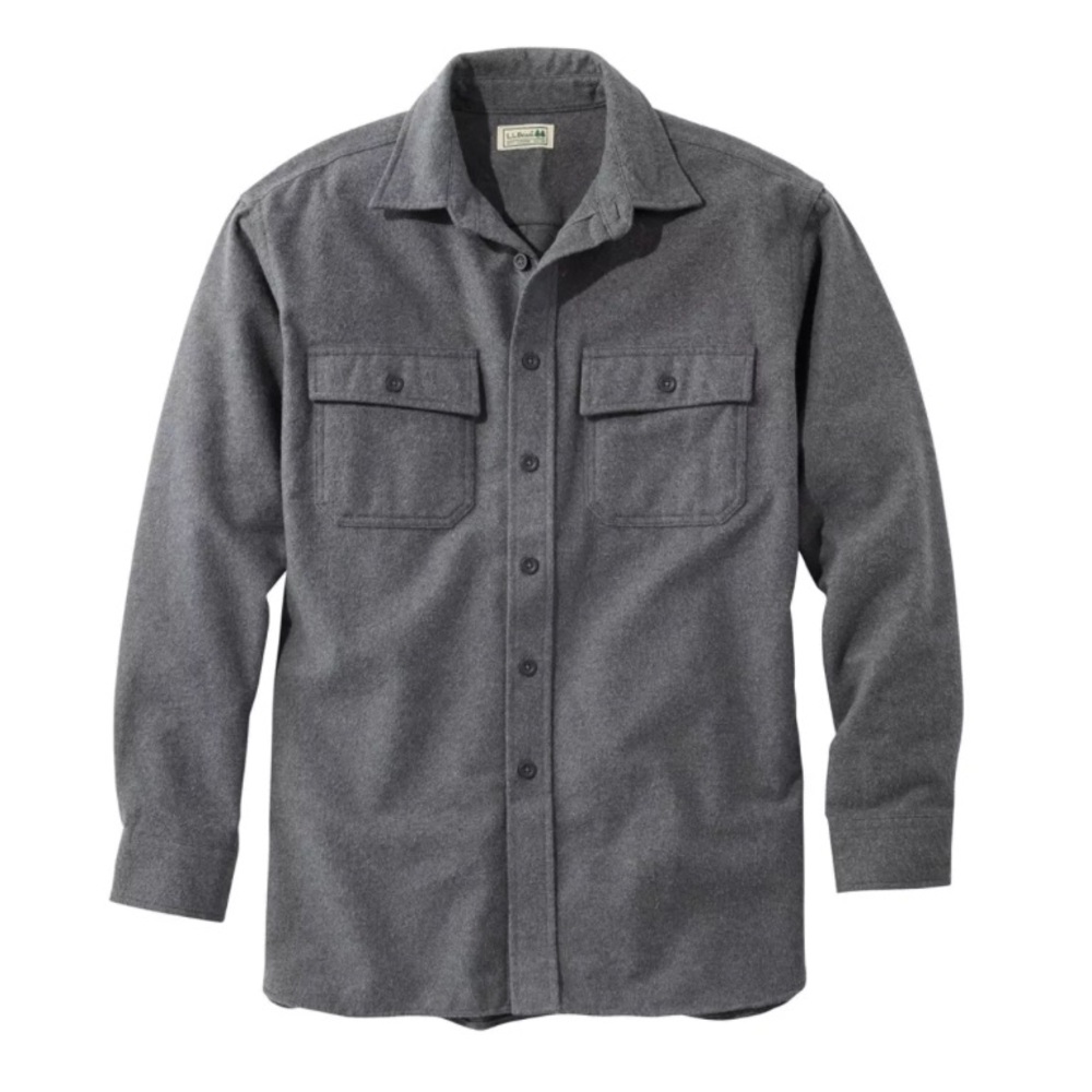 Medium Tall L.L. Bean Men's Gray Traditional Fit Chaimois